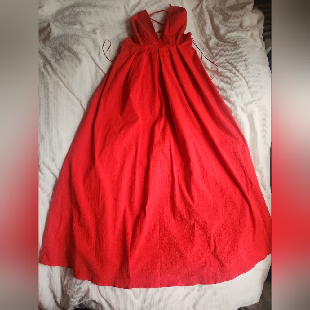 Zara Open Back Dress Strappy Ajustable Straps Pockets red Zw Collection Sz M NWT - Picture 14 of 16